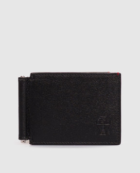 Brunello Cucinelli Черный портмоне с зажимом для купюр с тиснением эмблемы MWRLBU440