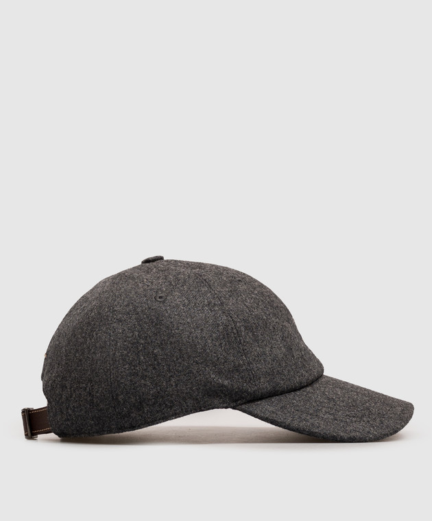 Brunello Cucinelli Дитяча сіра кепка з вовни B038PW322C зображення 2