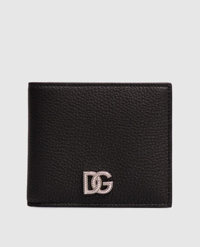 Dolce&Gabbana Черный кожаный портмоне с фактурной монограммой BP1321A0370