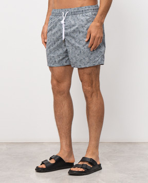 Pini Parma Зелені шорти для плавання в принт 6059472