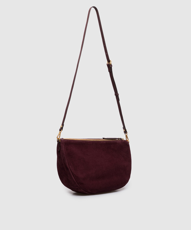 Gianni Chiarini Бордовая замшевая сумка кросс-боди Cleo BS12691CMPL изображение 3
