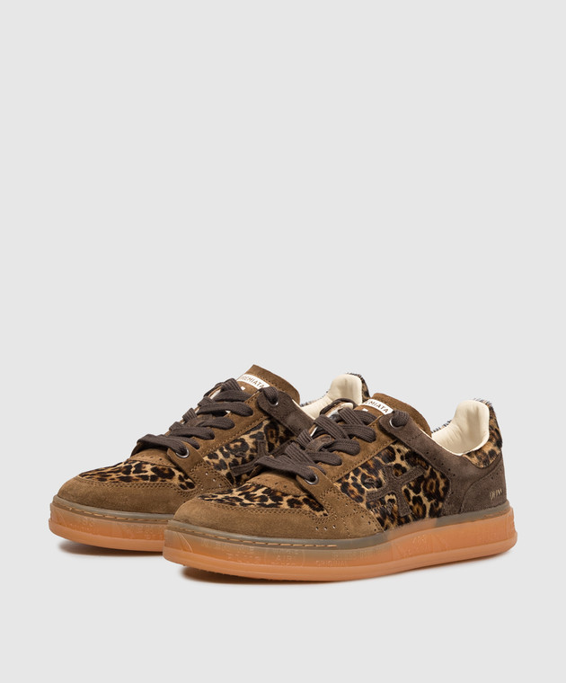 Premiata Коричневые кожаные кроссовки Quinn QUINND8643 изображение 2