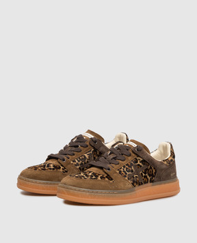 Premiata Коричневые кожаные кроссовки Quinn QUINND8643