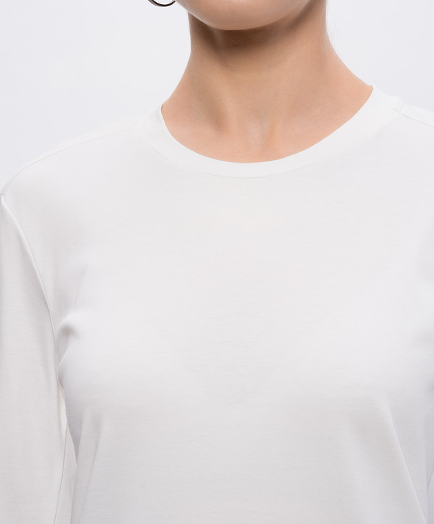 Intoca Белый лонгслив из хлопка DIOSBASICPOUD45 изображение 5