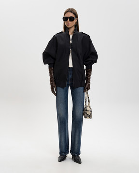 Khaite Черная куртка Sigi из шерсти и шелка 6200577