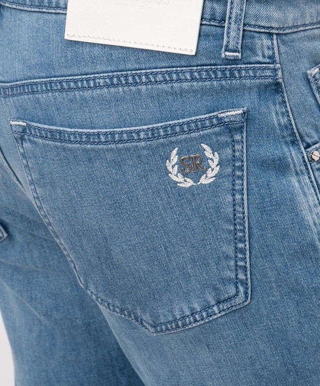 Stefano Ricci Голубые джинсы с монограммой логотипа MST62B3220T0218 изображение 5