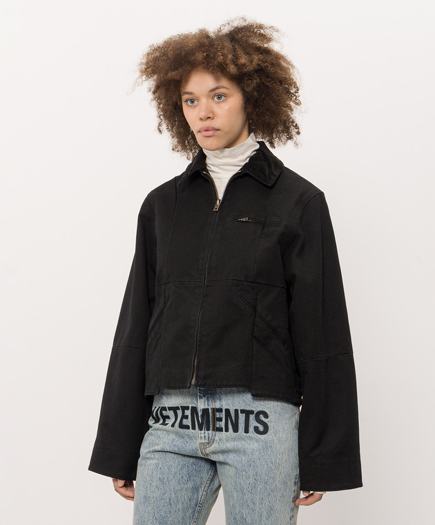 Vetements Черная джинсовая куртка MH27JA255B изображение 3