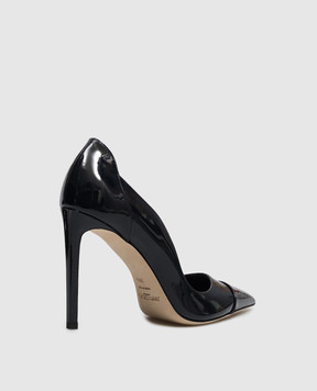 Jimmy Choo Сині шкіряні лаковані туфлі Brigitte BRIGITTE100PAT