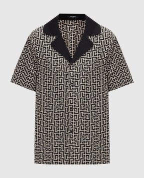 Balmain Сорочка в принт монограми PB Labyrinthe GH1HN133VI36
