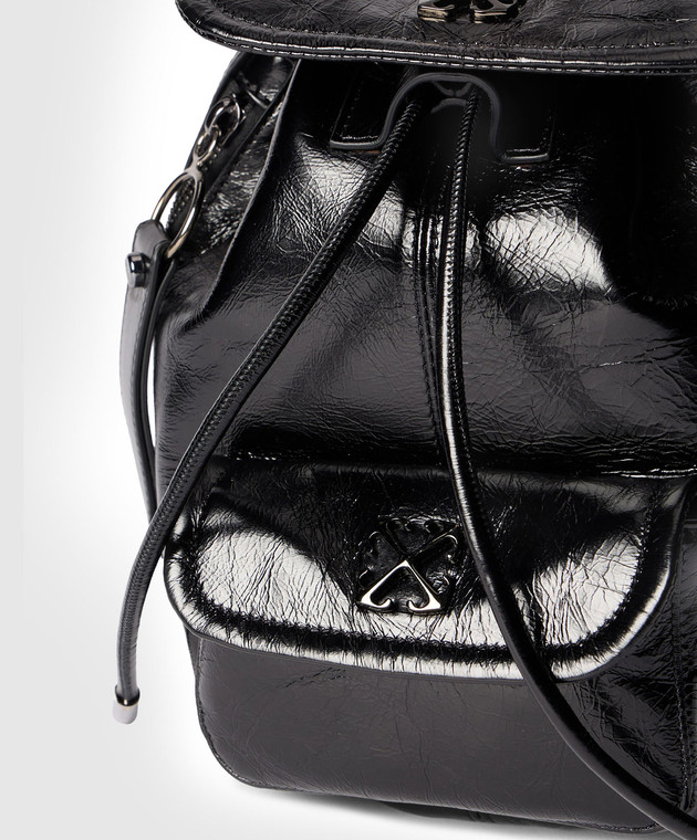 Off-White Чорний шкіряний рюкзак Dumbo OWNB003F25LEA001 зображення 5