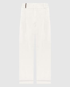 Peserico Білі вельветові штани P04831T303642