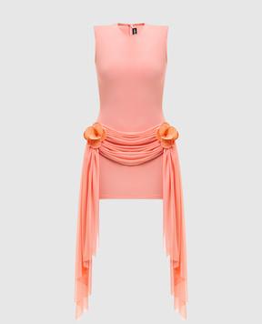 David Koma Рожева сукня міні з аплікаціями RE26DK46D