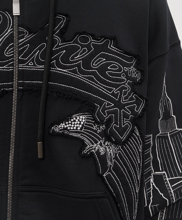 Off-White Чорна спортивна куртка Skyline 44MBE015Z26F001 зображення 5