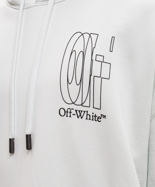 Off-White Зелене худі з емблемою Double Arrow 44MBB085S26F006 зображення 5
