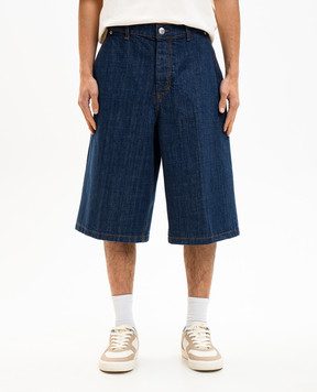 Ami Paris Сині джинсові шорти з патчем логотипа HSO837DE0122