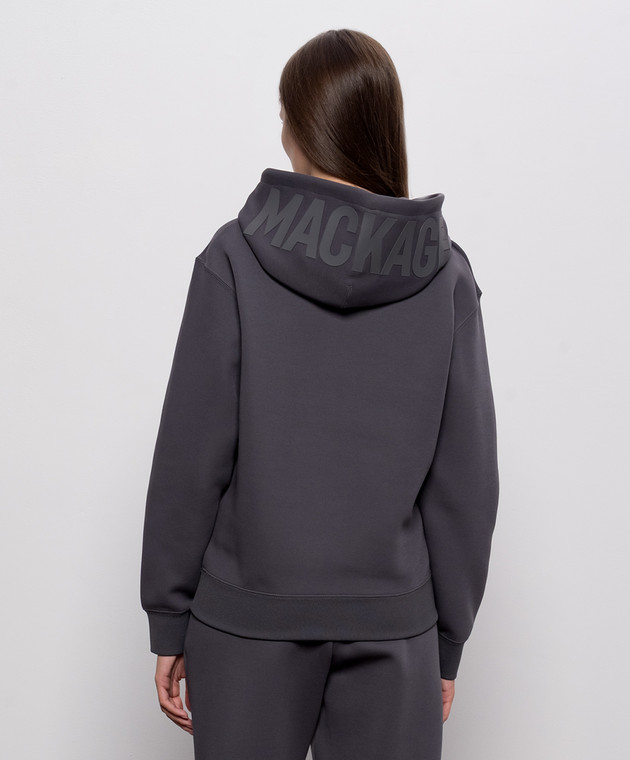 Mackage Серые худи с фактурным логотипом ZOSIAZZ изображение 4