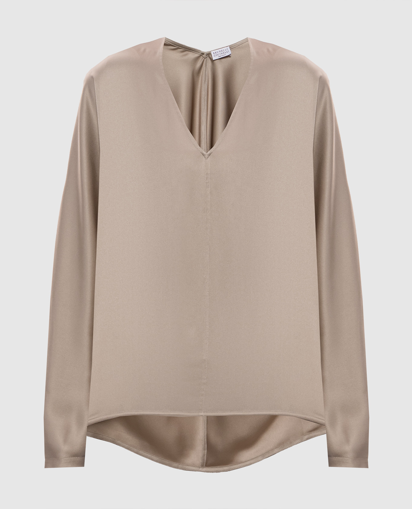 

Бежевая блуза из шелка, Бежевый, Блузы