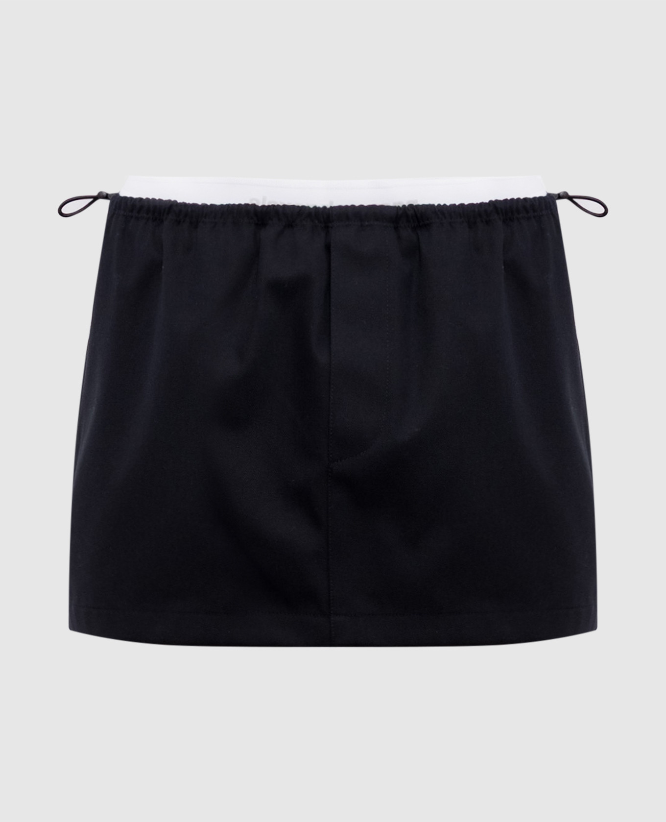 Черная юбка мини с логотипом