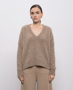 Demiur Коричневый пуловер с шерстью альпаки ALP103
