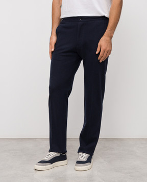 Kiton Синие брюки из шерсти и кашемира UPN01K0162G
