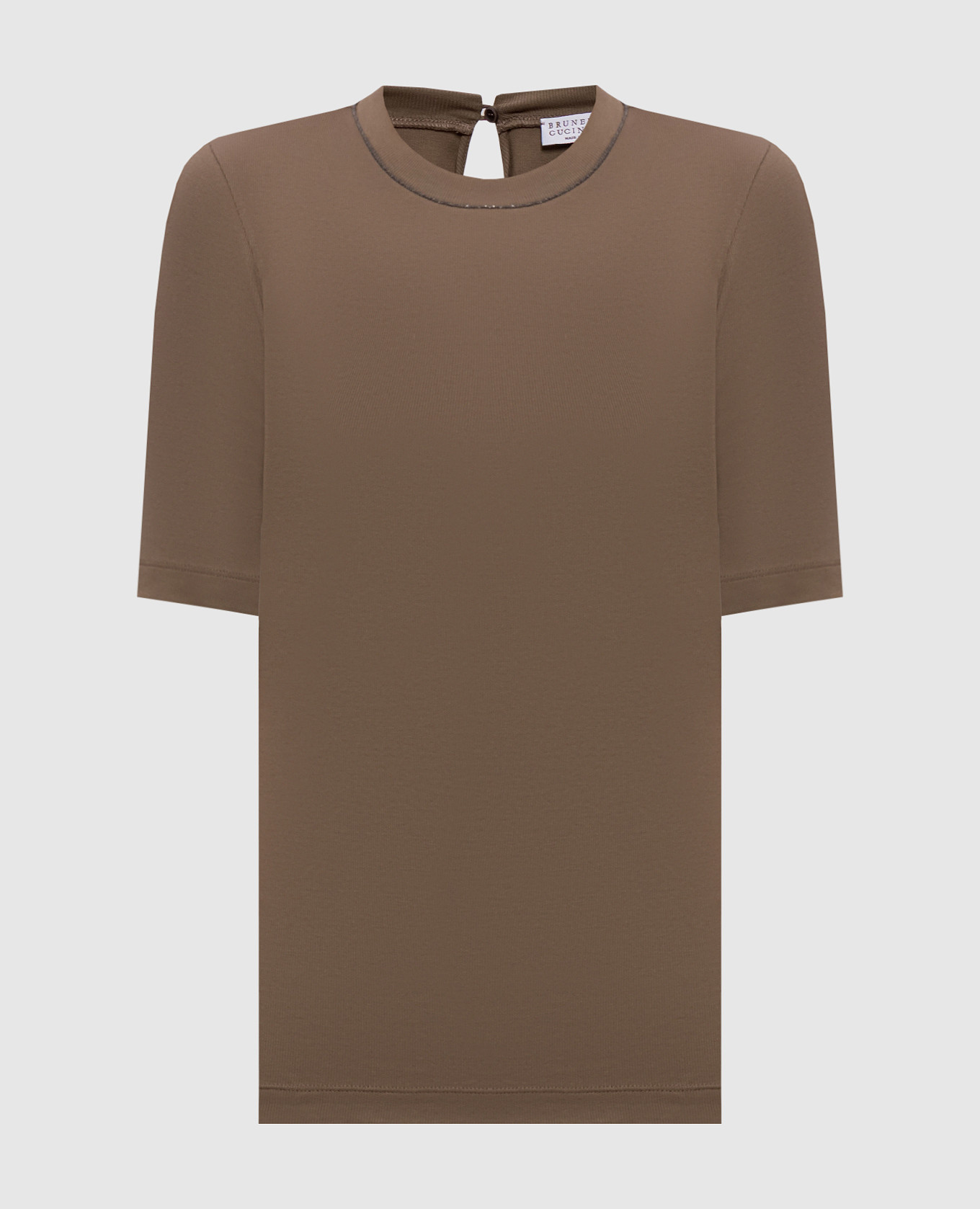 Коричневый топ с цепочкой мониль