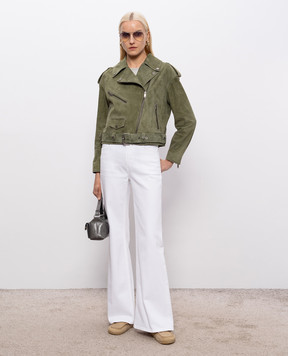 Babe Pay Pls Зелена замшева косуха 2106УКР1SUEDE