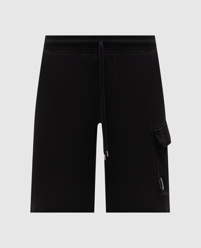 C.P. Company Чорні шорти з логотипом MSB741A110044G