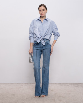 Max & Co Сині джинси кльош SEGGIO з ефектом потертості MCOSEGGIO