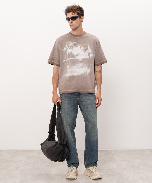 Off-White Бежевая футболка Dreaming Narciso 44MAA120F26J015 изображение 2