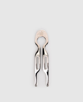 Fiona Franchimon Серебристая заколка для волос с покрытием из белого золота №1 Hairpin Steel 10012