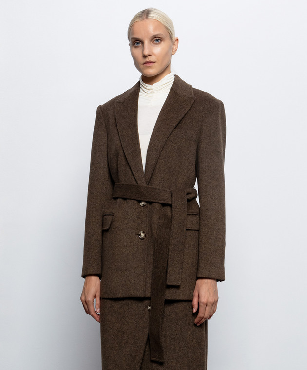 Twinset Коричневый жакет с шерстью 262LI2DCC изображение 3