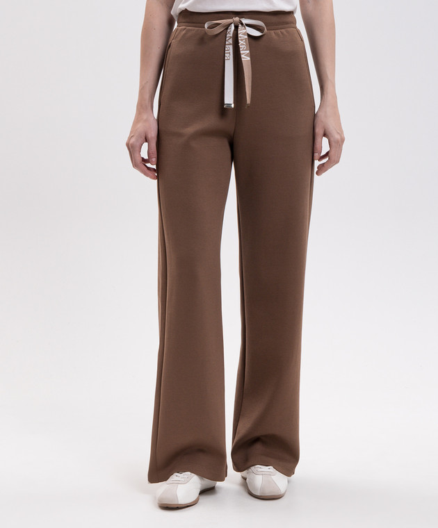 Max Mara Коричневые спортивные штаны BALI SMMBALI изображение 3