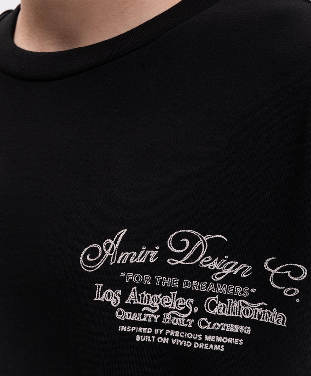 AMIRI Черная футболка Dreamers Chain Stitch AM426JR003 изображение 5