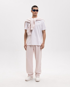 Off-White Рожеве худі з емблемою Paint Arrow 44MBB085S26F00J