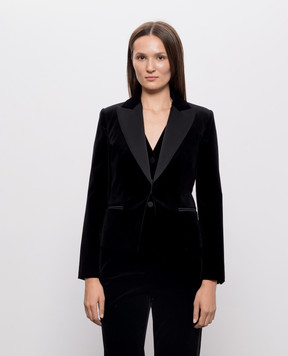Max Mara Черный бархатный жакет EFILANTE MSEFILANTE