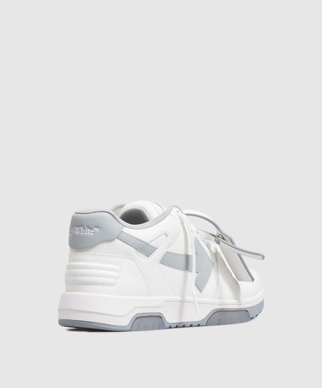 Off-White Білі шкіряні кросівки Out Of Office з принтом логотипа M189C9L019 зображення 3