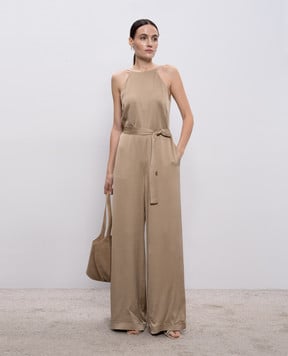 Peserico Бежевий комбінезон з ланцюжком моніль A02228A01943