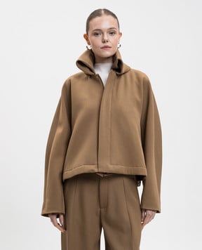 Victoria Beckham Коричневий бомбер з вовни 1425WJK006837A