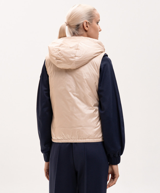 Moncler Бежевый пуховый жилет Lansette L20931A00094597YG изображение 4