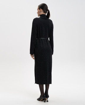 Peserico Черное платье с шерстью с люрексом E92276F14A09771