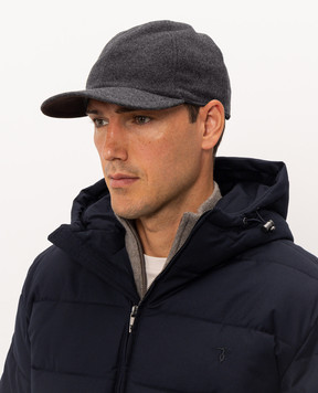 Doriani Cashmere Серая кепка из шерсти 191T125T125