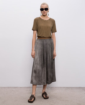 UMA WANG Сіра спідниця Gillian із шовку UW2003