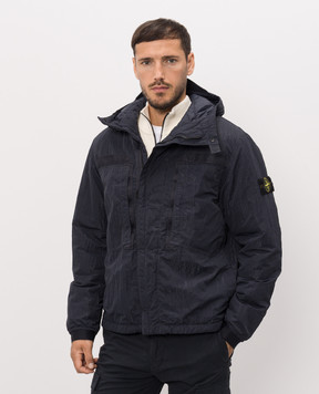 Stone Island Темно-синяя куртка с патчем логотипа L2S15Q100007S0405