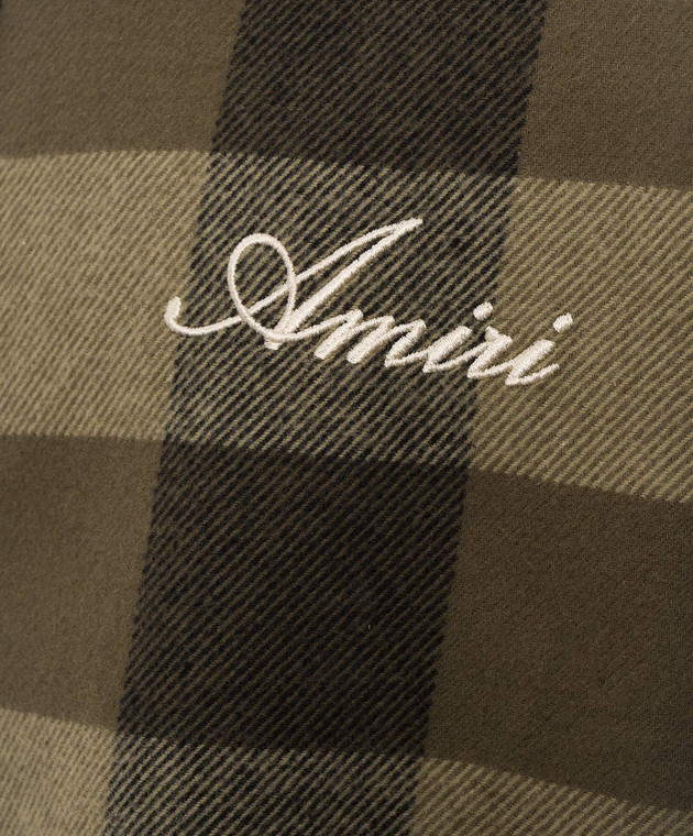 AMIRI Зеленая рубашка в клетку AM426SH063 изображение 5