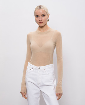 JOSEPH Бежевый джемпер Cashair из кашемира JF009539