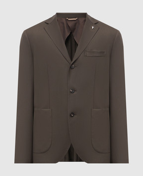Peserico Коричневый пиджак из шерсти R5100902584