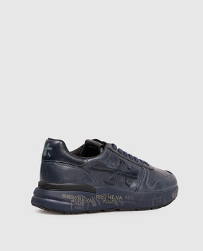 Premiata Синие кожаные кроссовки с винтажным эффектом MICK1807N