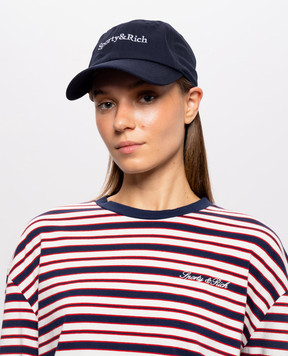 Sporty & Rich Синя кепка з контрастною вишивкою AC04084300BL106w