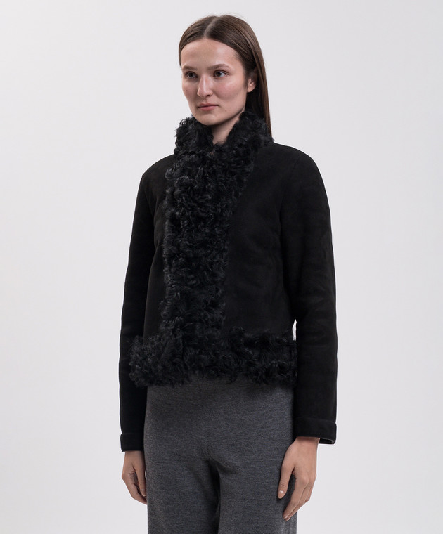 Fendi Черная дубленка FM5482B1O9 изображение 3