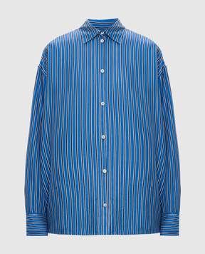 Toteme Синя блуза із шовку в смужку 261WRT0700FB0553